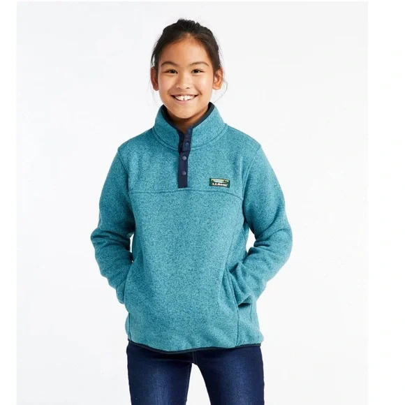 Kids' L.L.Bean Sweater Fleece, Pullover, M 10/12 - Picture 5 of 11